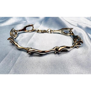 Stainless Steel Two Prong Link Fork Style Bracelet